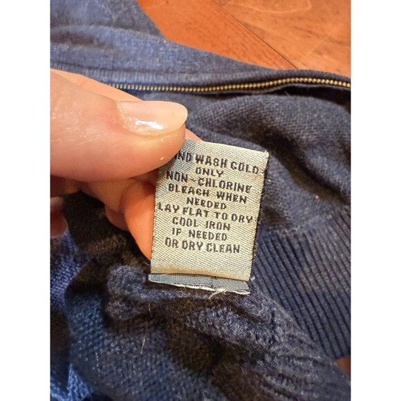 Johnston & Murphy Full Zip Sweater Knit Jacket Blue Sweatshirt Mens Size XL - Picture 9 of 15